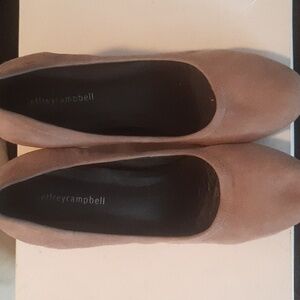 Nude Suede Low Heel Jeffrey Campbell Shoes 8.5